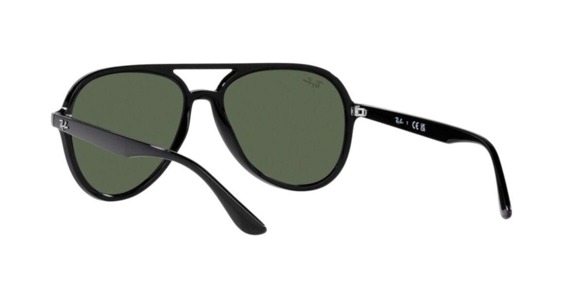 Ray-Ban Sunglasses | Black Sunglasses ( 0RB4376 | Pilot | Black Frame  | Green Lens )