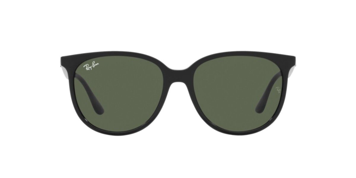 Ray-Ban Sunglasses | Black Sunglasses ( 0RB4378 | Square | Black Frame  | Green Lens )