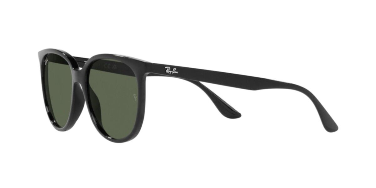Ray-Ban Sunglasses | Black Sunglasses ( 0RB4378 | Square | Black Frame  | Green Lens )