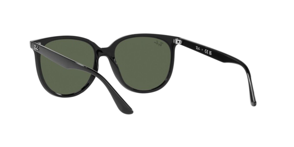 Ray-Ban Sunglasses | Black Sunglasses ( 0RB4378 | Square | Black Frame  | Green Lens )