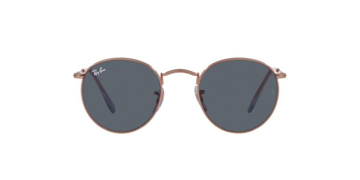 Ray-Ban Sunglasses | Rose Gold Sunglasses ( 0RB3447 | Round | Gold Frame  | Blue Lens )