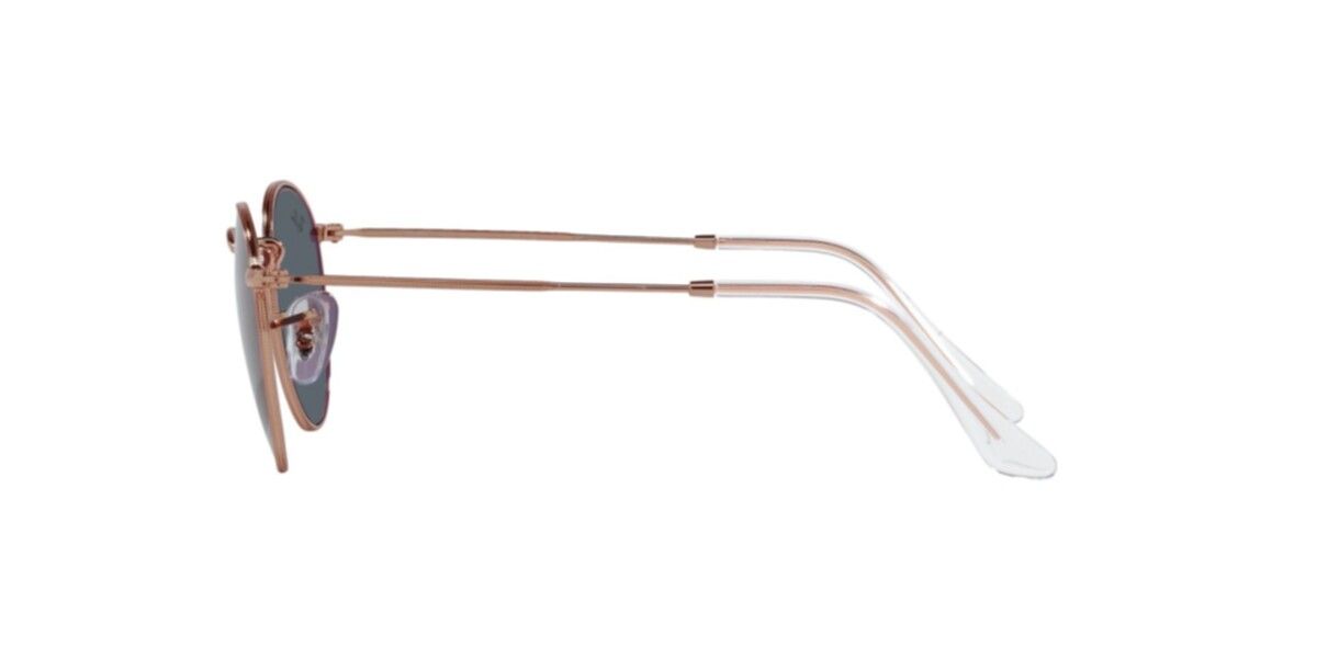 Ray-Ban Sunglasses | Rose Gold Sunglasses ( 0RB3447 | Round | Gold Frame  | Blue Lens )