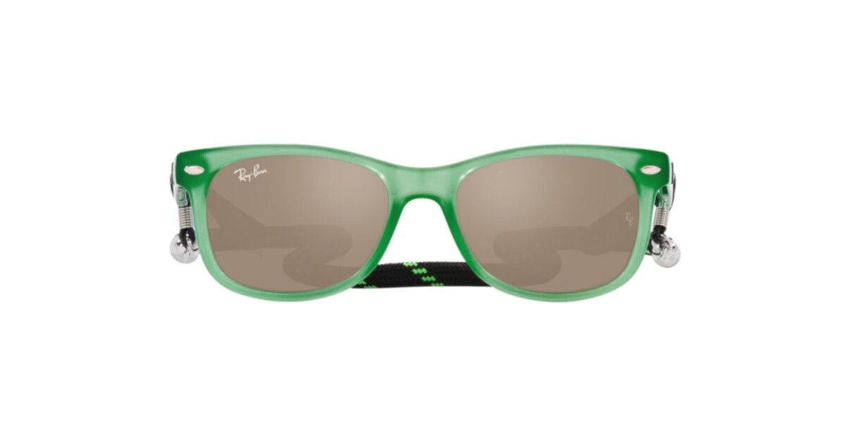 Ray-Ban Junior Sunglasses | Opal Green Sunglasses ( 0RJ9052S | Square | Green Frame  | Gold Lens )