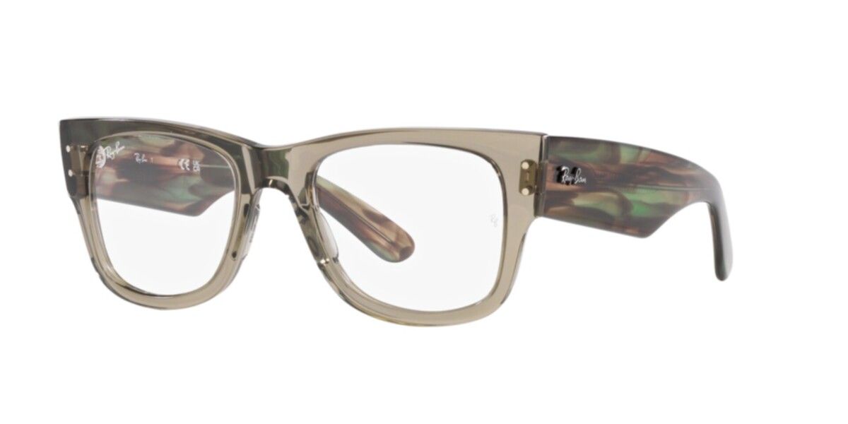 Ray-Ban Frames | Transparent Green Frame ( 0RX0840V | Square | Green Frame  | Clear Lens )