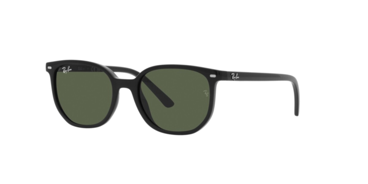 Ray-Ban Junior Sunglasses | Black Sunglasses ( 0RJ9097S | Irregular | Black Frame  | Green Lens )