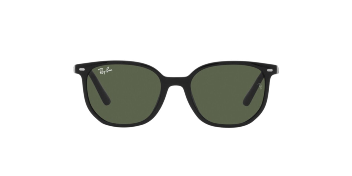Ray-Ban Junior Sunglasses | Black Sunglasses ( 0RJ9097S | Irregular | Black Frame  | Green Lens )