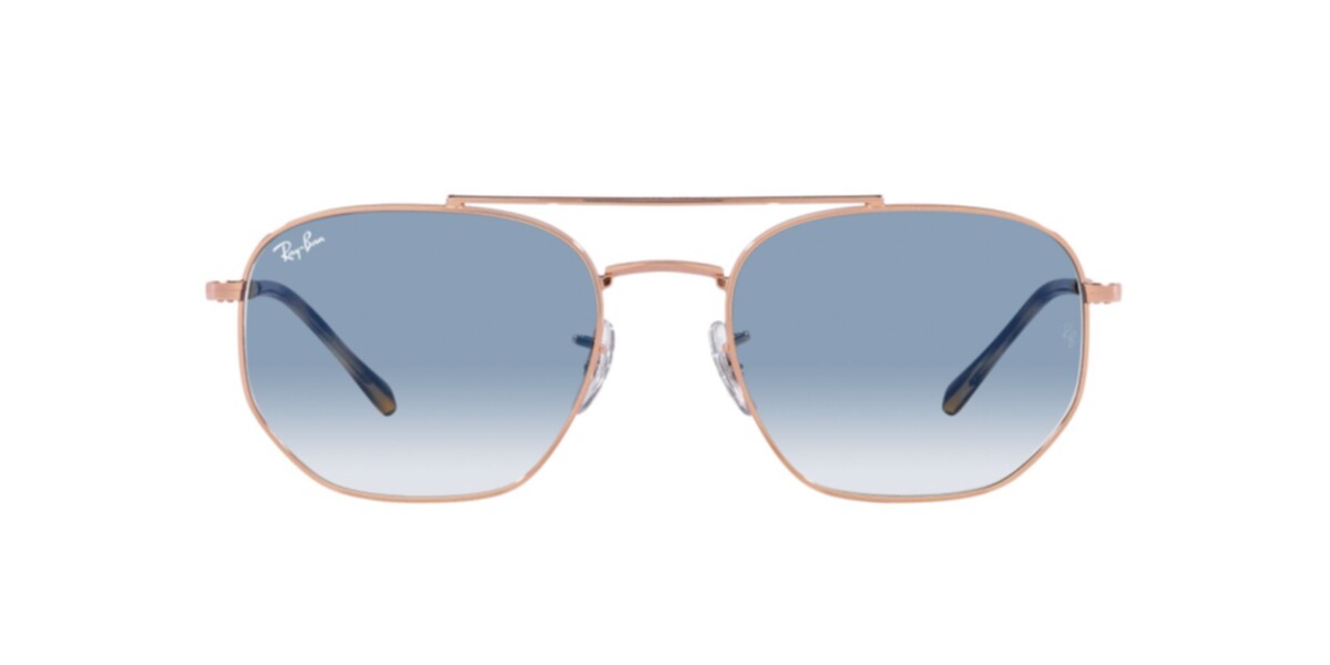 Ray-Ban Sunglasses | Rose Gold Sunglasses ( 0RB3707 | Irregular | Gold Frame  | Blue Lens )