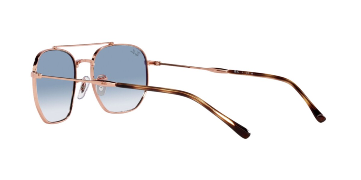 Ray-Ban Sunglasses | Rose Gold Sunglasses ( 0RB3707 | Irregular | Gold Frame  | Blue Lens )