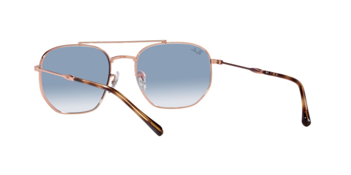 Ray-Ban Sunglasses | Rose Gold Sunglasses ( 0RB3707 | Irregular | Gold Frame  | Blue Lens )