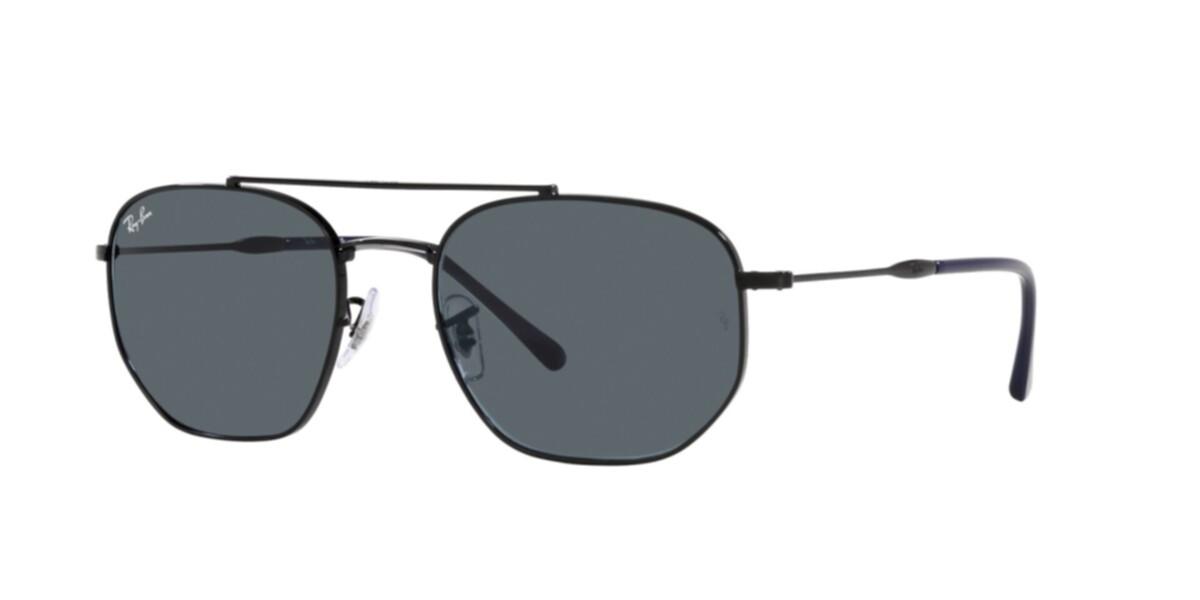 Ray-Ban Sunglasses | Black Sunglasses ( 0RB3707 | Irregular | Black Frame  | Blue Lens )