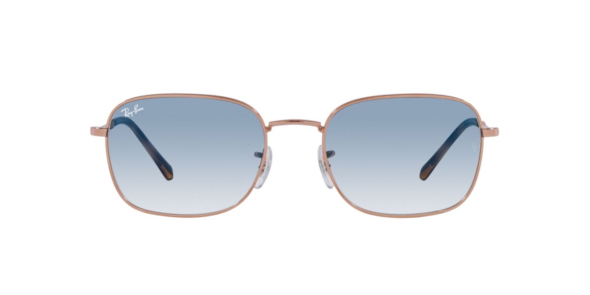 Ray-Ban Sunglasses | Rose Gold Sunglasses ( 0RB3706 | Pillow | Gold Frame  | Blue Lens )