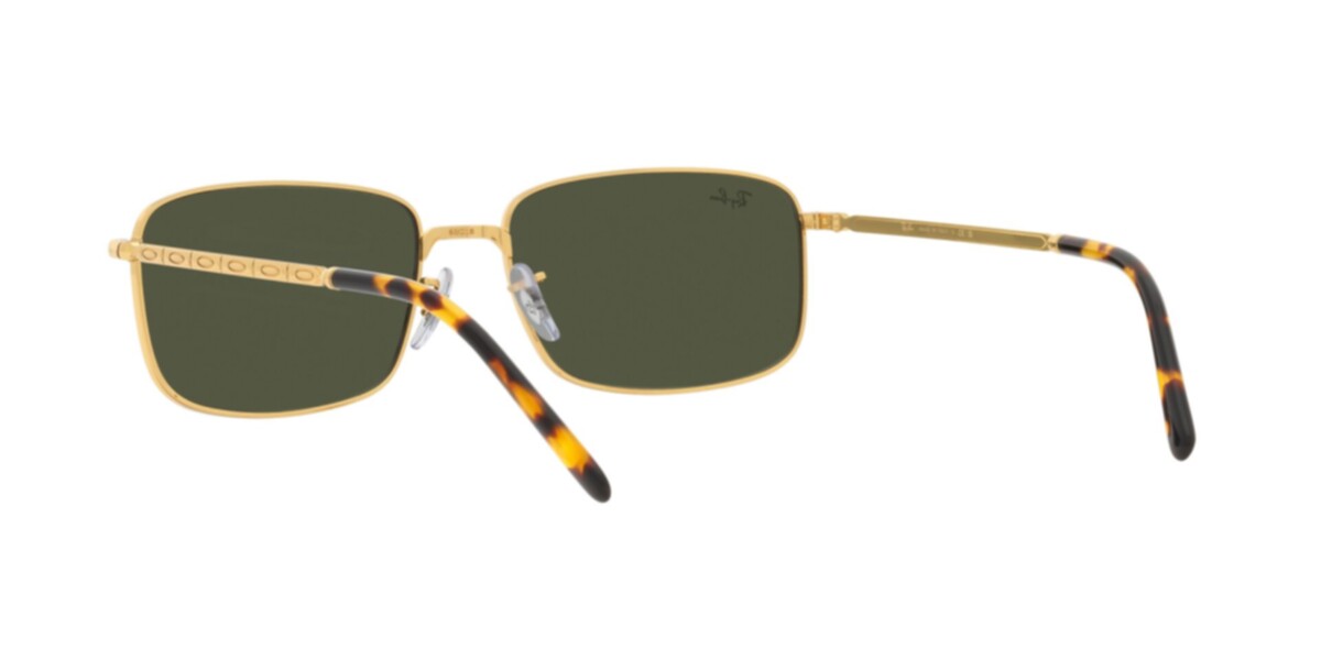 Ray-Ban Sunglasses | Legend Gold Sunglasses ( 0RB3717 | Rectangle | Gold Frame  | Green Lens )