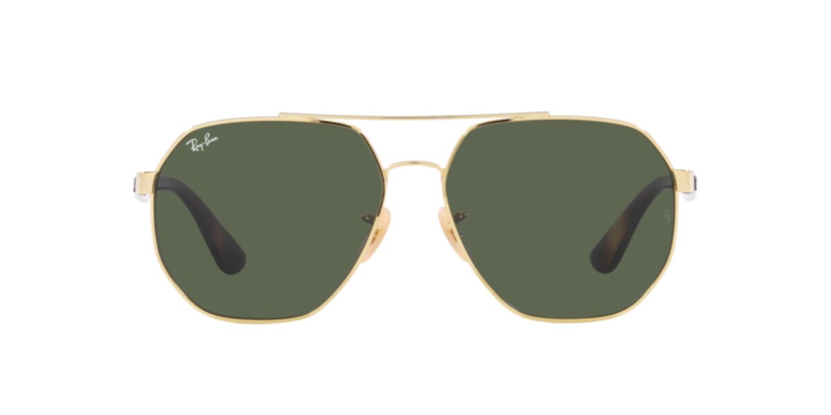 Ray-Ban Sunglasses | Arista Sunglasses ( 0RB3714I | Irregular | Gold Frame  | Green Lens )