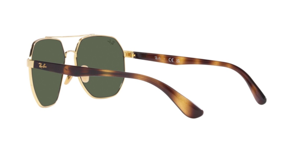 Ray-Ban Sunglasses | Arista Sunglasses ( 0RB3714I | Irregular | Gold Frame  | Green Lens )