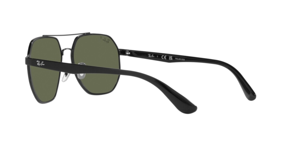 Ray-Ban Sunglasses | Black Sunglasses ( 0RB3714I | Irregular | Black Frame  | Green Lens )