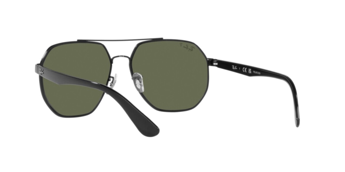 Ray-Ban Sunglasses | Black Sunglasses ( 0RB3714I | Irregular | Black Frame  | Green Lens )