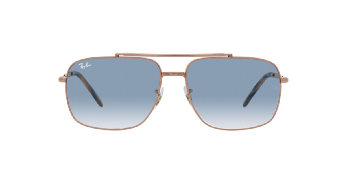 Ray-Ban Sunglasses | Rose Gold Sunglasses ( 0RB3796 | Pillow | Gold Frame  | Blue Lens )
