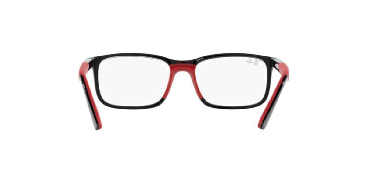 Ray-Ban Junior Frames | Black On Rubber Red Frame ( 0RY1621 | Rectangle | Black Frame  | Clear Lens )