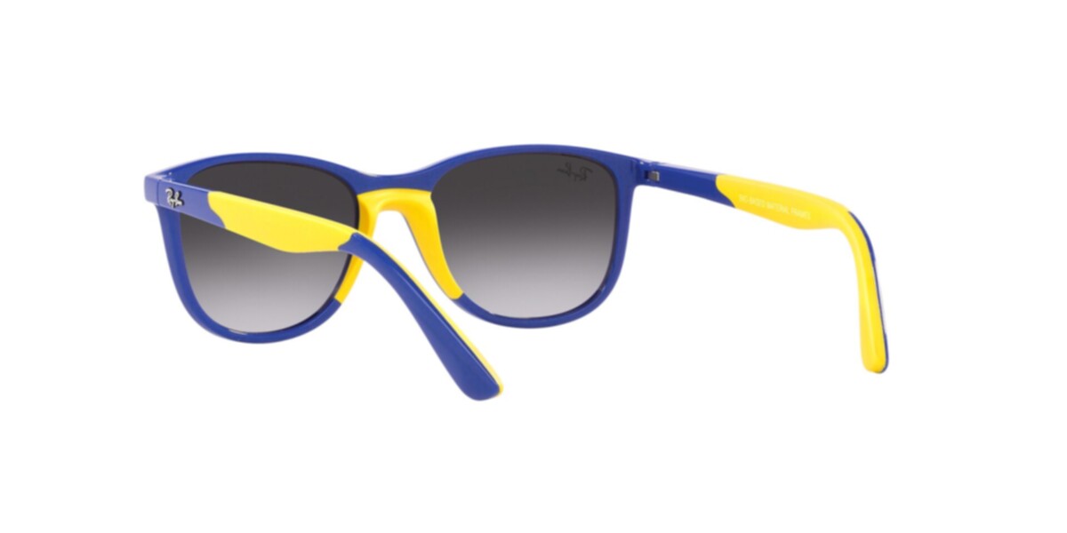 Ray-Ban Junior Sunglasses | Light Blu On Rubber Yellow Sunglasses ( 0RJ9077S | Square | Light Blue Frame  | Blue Lens )