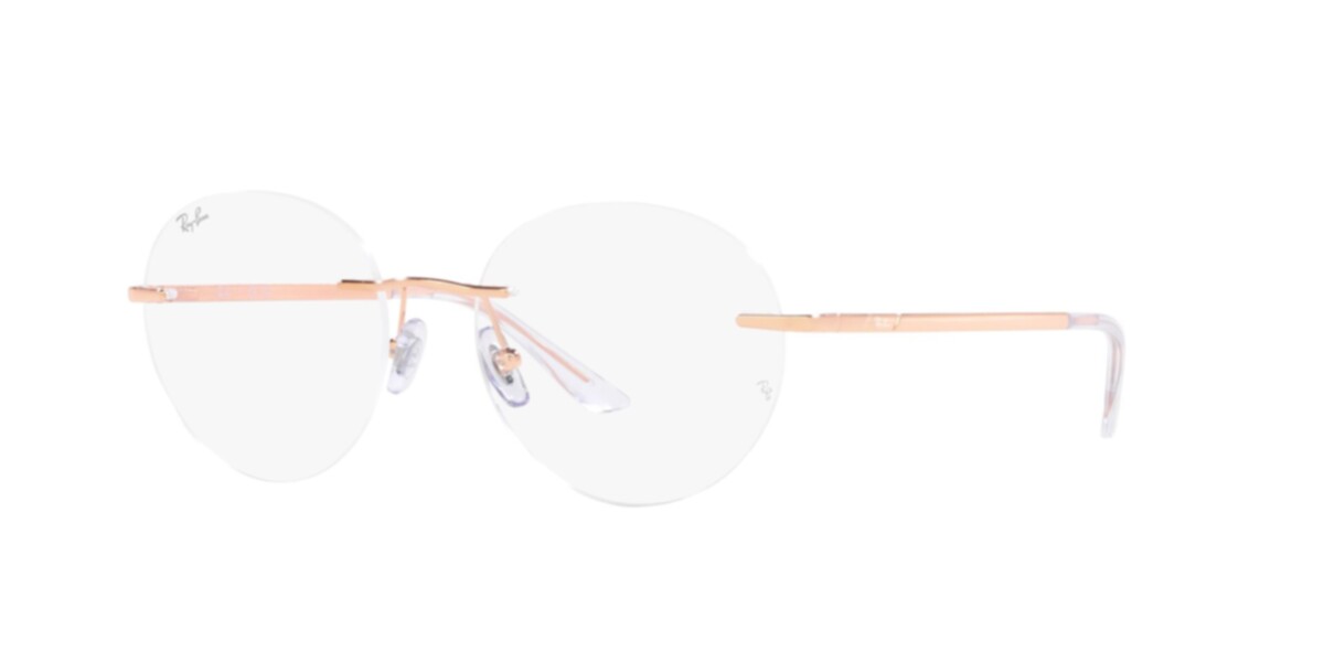 Ray-Ban Frames | Rose Gold Frame ( 0RX6505I | Round | Gold Frame  | Clear Lens )