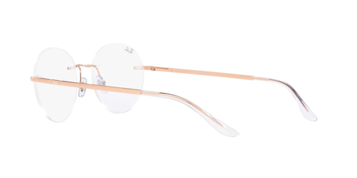 Ray-Ban Frames | Rose Gold Frame ( 0RX6505I | Round | Gold Frame  | Clear Lens )