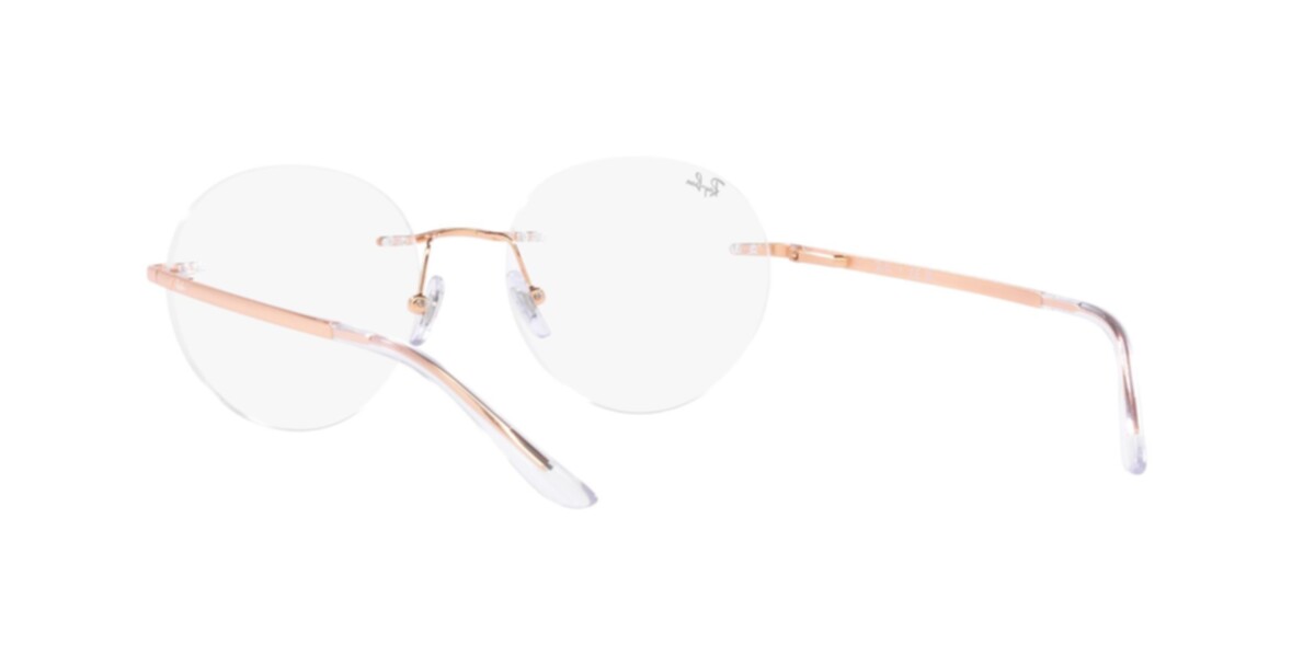 Ray-Ban Frames | Rose Gold Frame ( 0RX6505I | Round | Gold Frame  | Clear Lens )