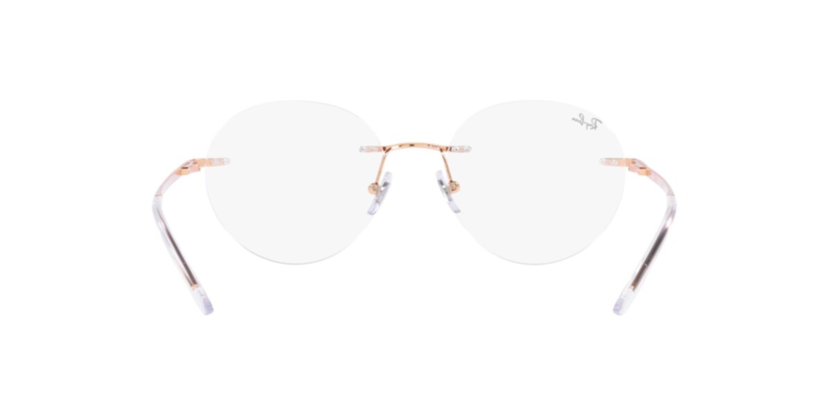 Ray-Ban Frames | Rose Gold Frame ( 0RX6505I | Round | Gold Frame  | Clear Lens )