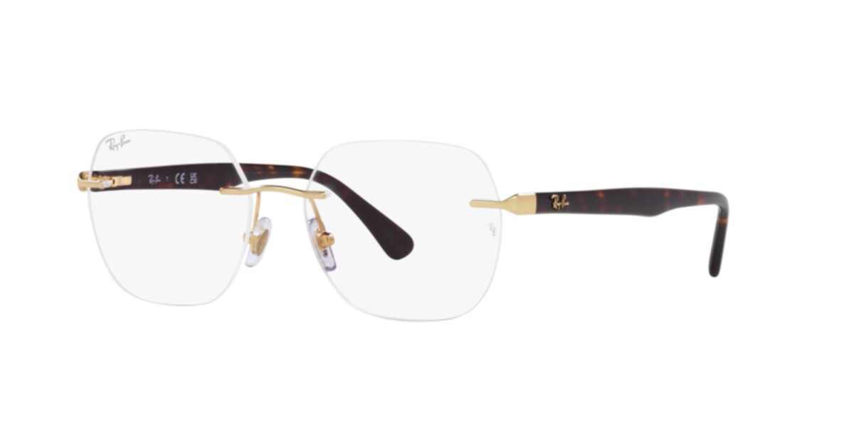 Ray-Ban Frames | Matte Arista Frame ( 0RX6504I | Irregular | Gold Frame  | Clear Lens )