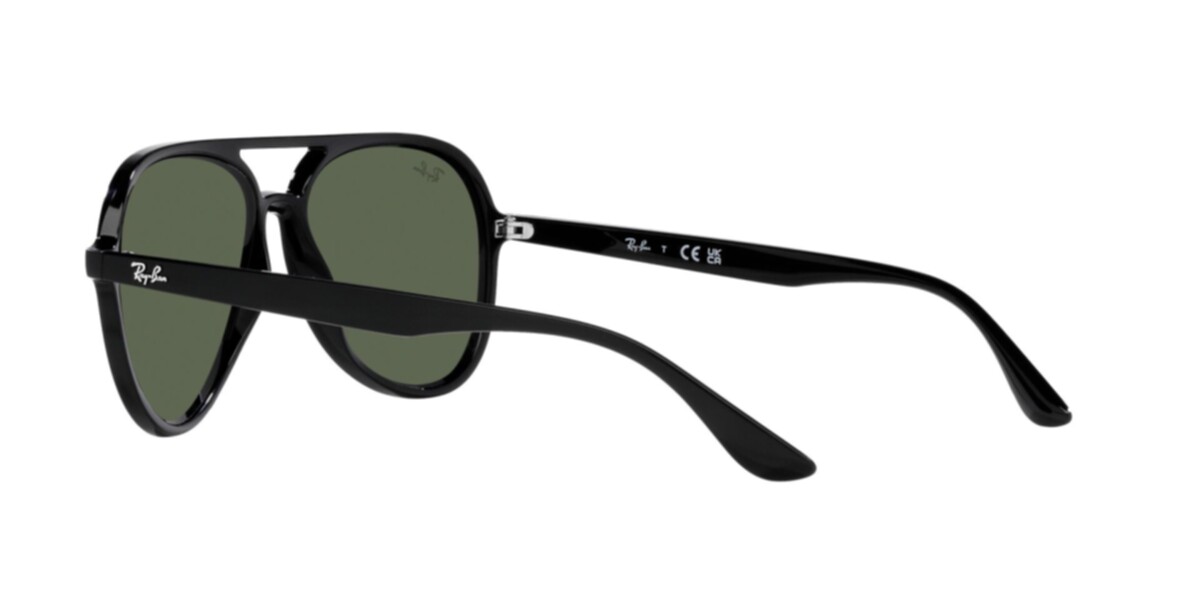 Ray-Ban Sunglasses | Black Sunglasses ( 0RB4376 | Pilot | Black Frame  | Green Lens )