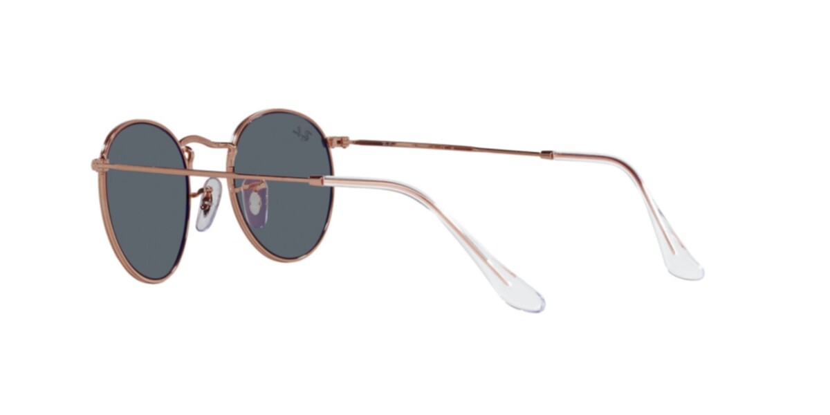 Ray-Ban Sunglasses | Rose Gold Sunglasses ( 0RB3447 | Round | Gold Frame  | Blue Lens )